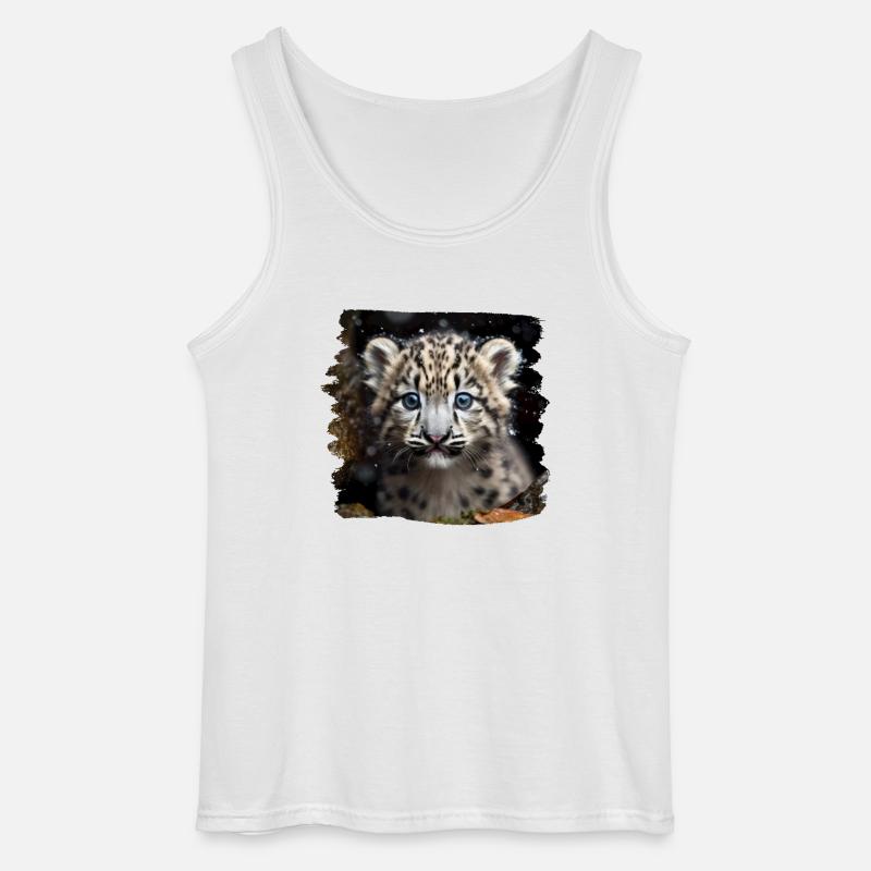 Snow Leopard Snow Leopard - Gildan Men’s Tank Top - white