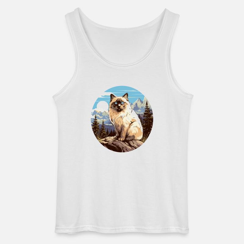 Birman Cat Birma Katze - Gildan Männer Tank Top - Weiß