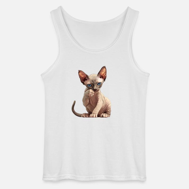 Sphynx Kätzchen Sphynx Katze - Gildan Männer Tank Top - Weiß