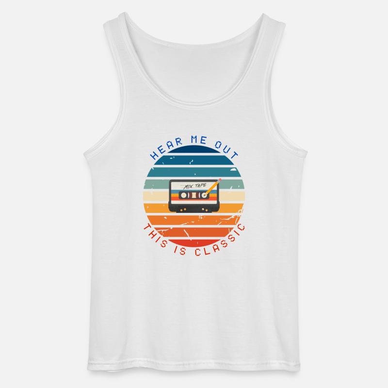 This is Classic Kassette Design - Gildan Männer Tank Top - Weiß