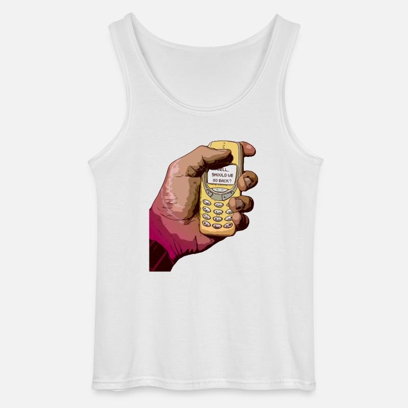 Should we go back - Gildan Männer Tank Top - Weiß