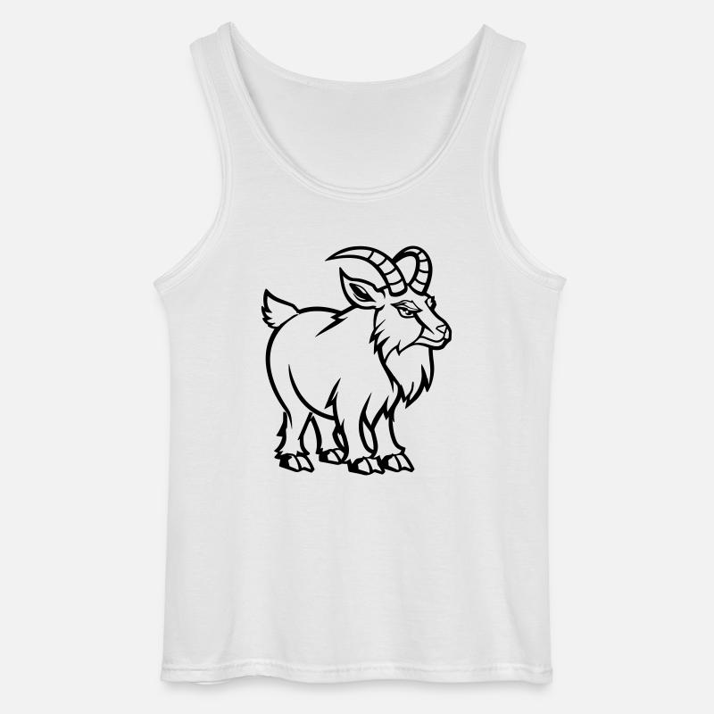 steinbock - Gildan Männer Tank Top - Weiß