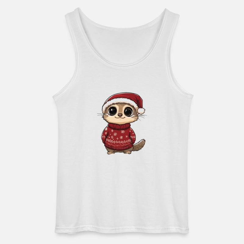 Erdmännchen Weihnachten Comic - Gildan Männer Tank Top - Weiß