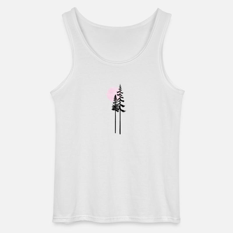 Mondschein-Silhouette Moonlit Silhouette - Gildan Männer Tank Top - Weiß