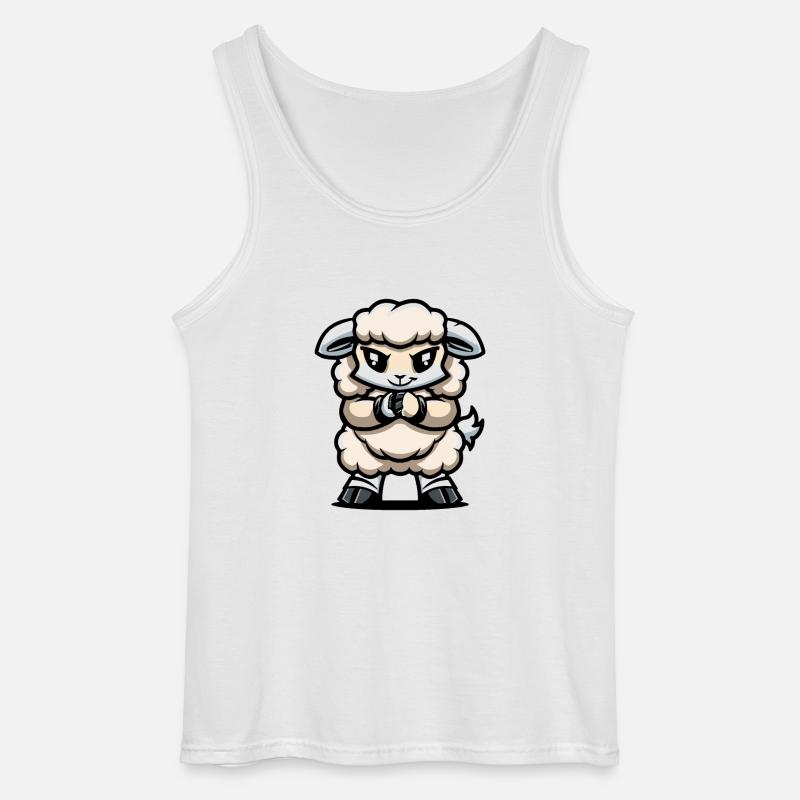 Schaf Comic - Gildan Männer Tank Top - Weiß
