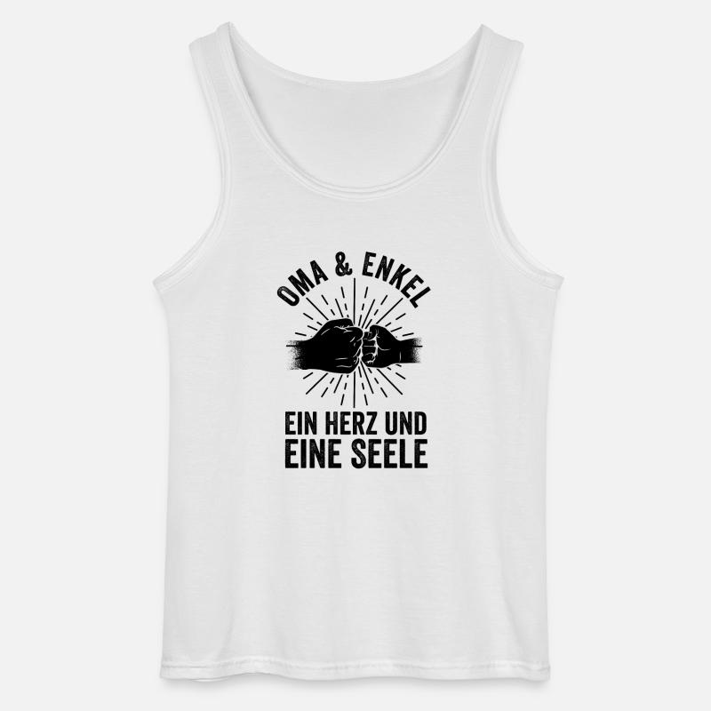 Großmutter Enkel Oma - Gildan Männer Tank Top - Weiß
