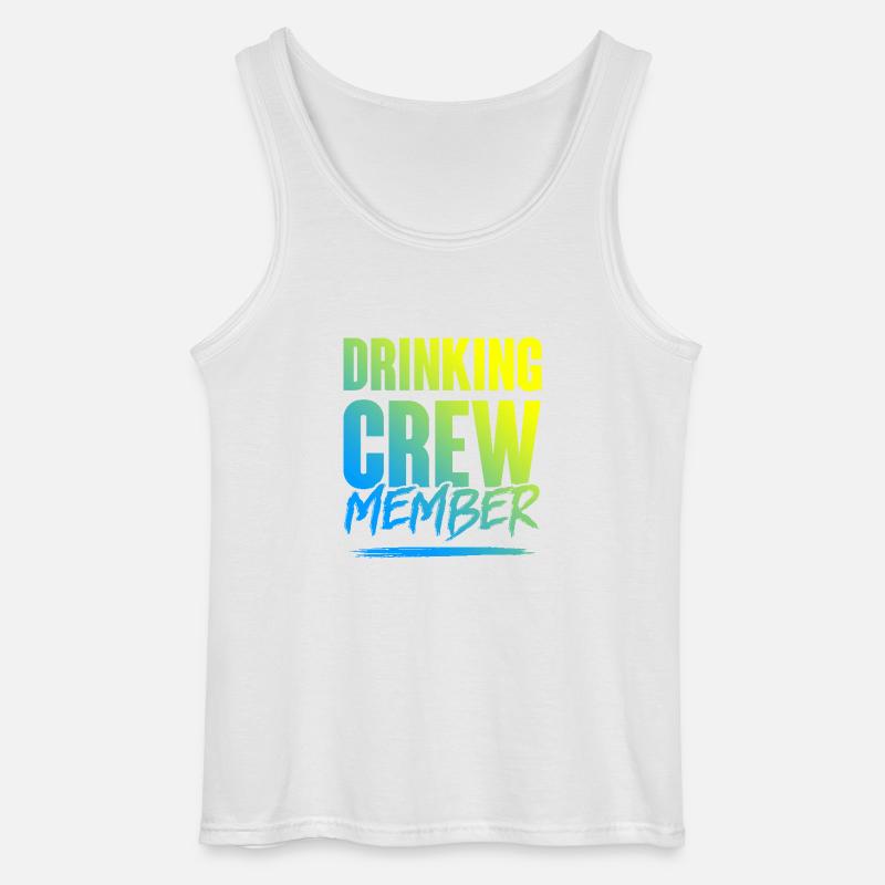 Drinking Crew - Gildan Männer Tank Top - Weiß