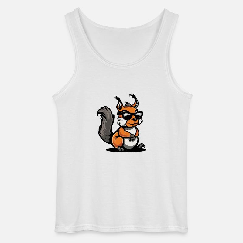 Eichhörnchen Cool Comic - Gildan Männer Tank Top - Weiß