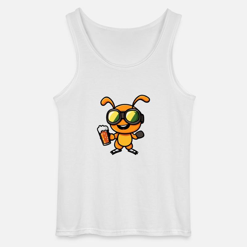 Ameise Apres Ski Bier Comic - Gildan Männer Tank Top - Weiß