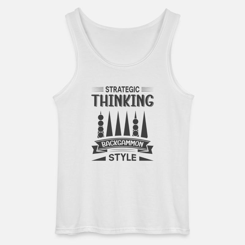 Backgammon Spiel - Gildan Männer Tank Top - Weiß