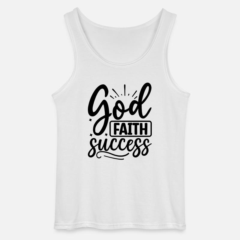 Gott. Glaube. Erfolg - Gildan Männer Tank Top - Weiß