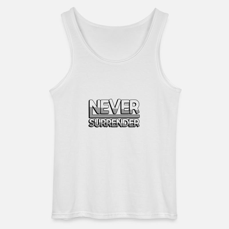 NEVER SURRENDER (Weiß) - Gaming - Gildan Männer Tank Top - Weiß