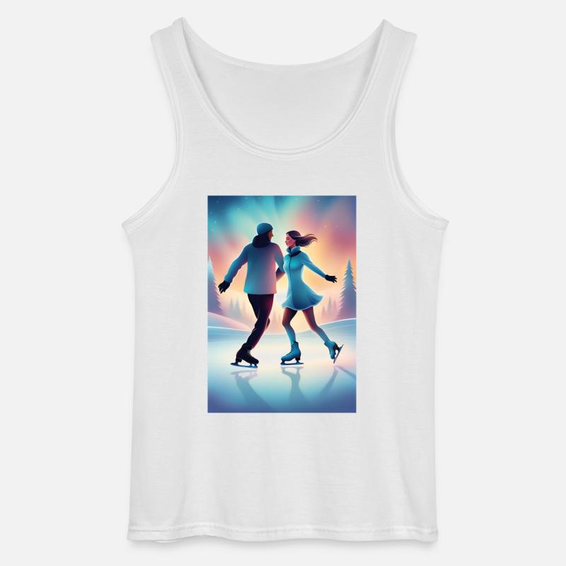 Süßes Eislaufpaar - Gildan Männer Tank Top - Weiß