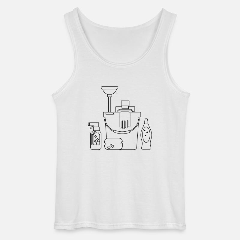 Putzeimer - Gildan Männer Tank Top - Weiß