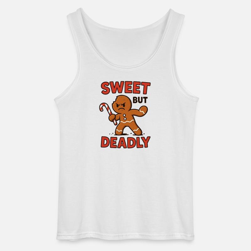 Süß, Aber Gefährlich Gingerbread - Gildan Männer Tank Top - Weiß