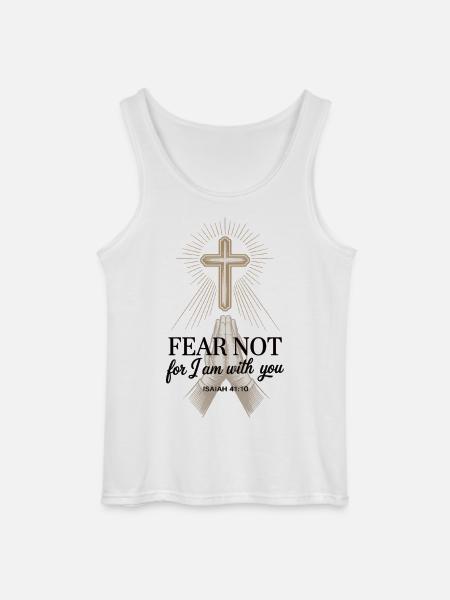 Inspirational Bible Verse T-Shirt for Christians - Gildan Men’s Tank Top - white