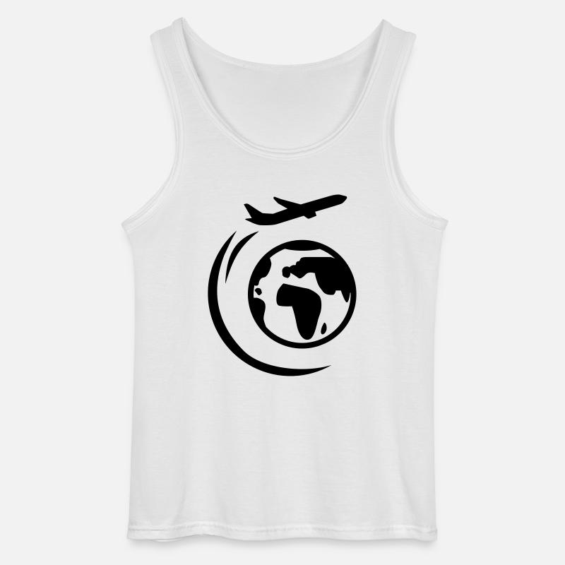 Flugzeug - Gildan Männer Tank Top - Weiß