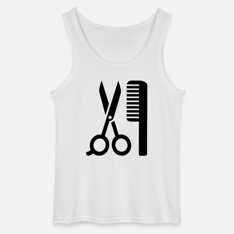 Friseur - Gildan Männer Tank Top - Weiß