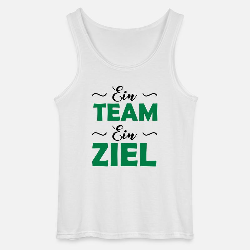 ein_team_ein_ziel_2 - Gildan Männer Tank Top - Weiß
