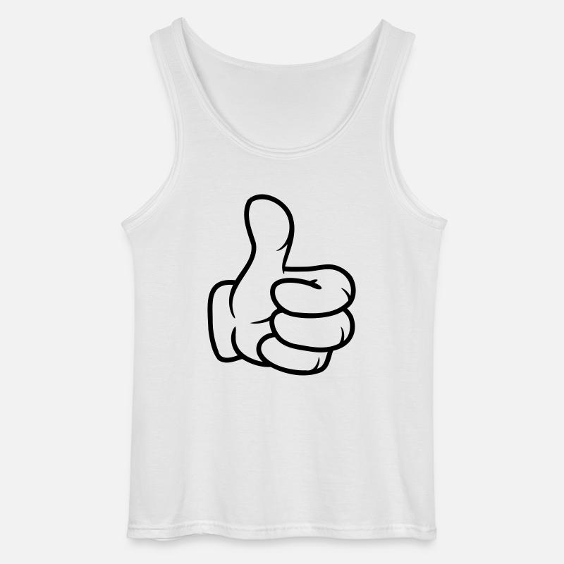 Daumen hoch Comic Hand - Gildan Männer Tank Top - Weiß