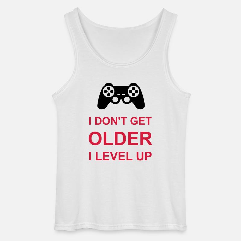 get older level up - Gildan Männer Tank Top - Weiß