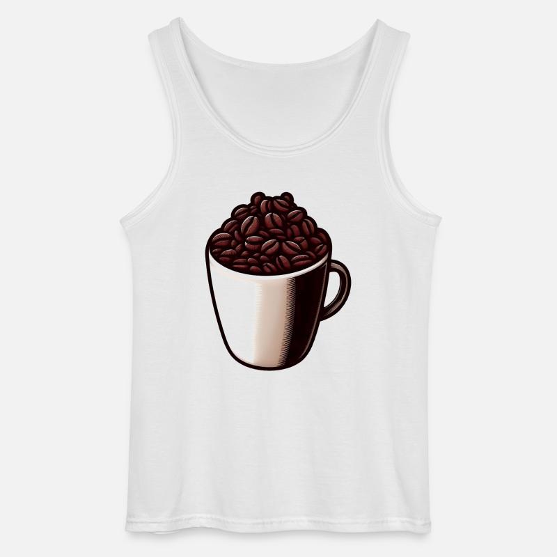 Kaffee Tee - Kaffeetasse - Tee - Gildan Männer Tank Top - Weiß