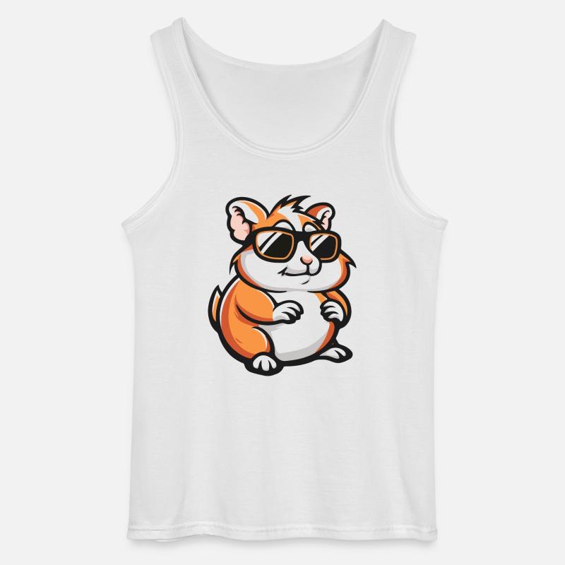 Hamster Comic Cool - Gildan Männer Tank Top - Weiß