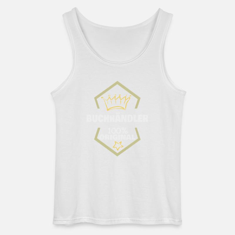 Arbeit Buchhändler - Gildan Männer Tank Top - Weiß