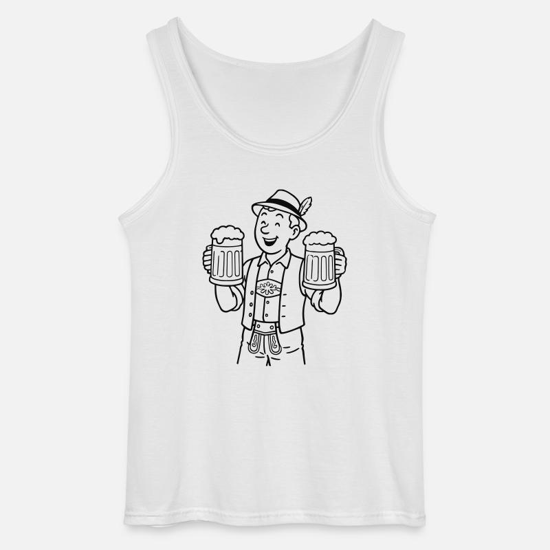 Bierjunge - Gildan Männer Tank Top - Weiß