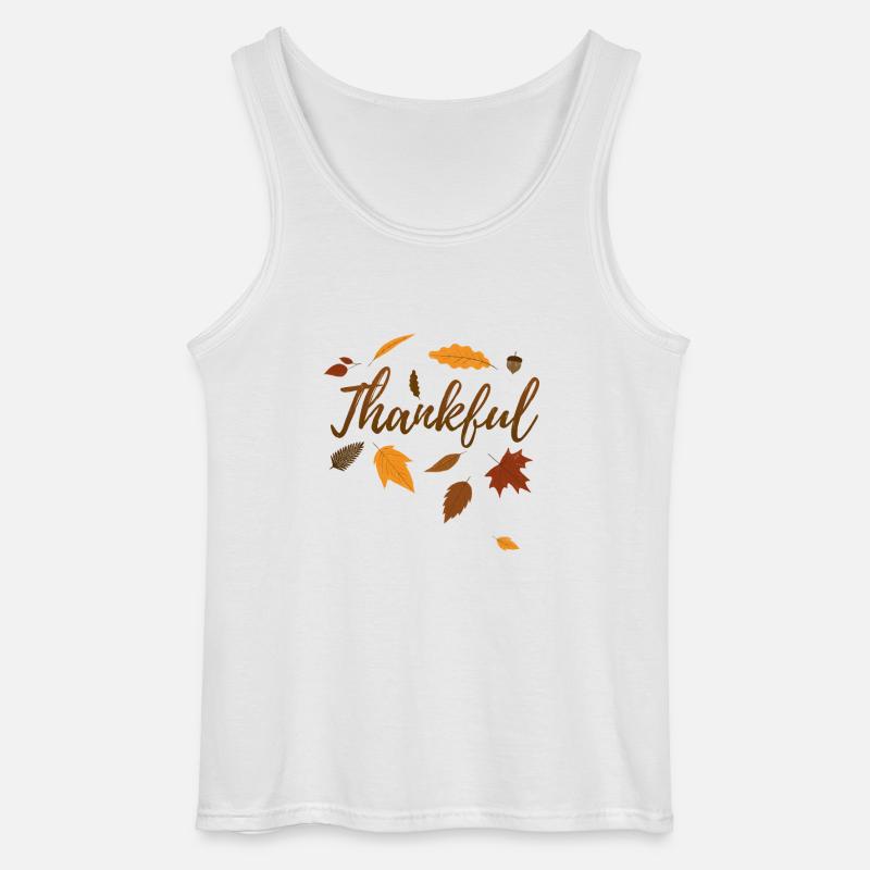 Dankbarer Herbst-Erntedankfest-Geschenk-Fall-Liebe - Gildan Männer Tank Top - Weiß