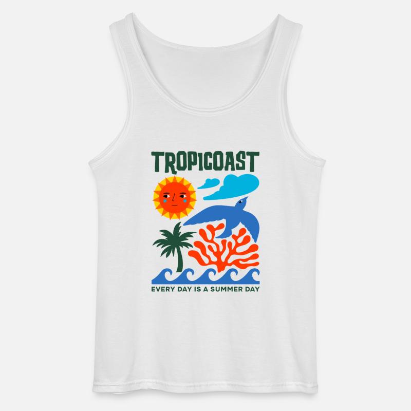 Sommerliche retro-elemente - Gildan Männer Tank Top - Weiß
