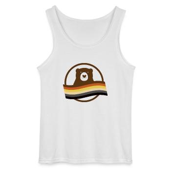 Bär mit Flagge - Gildan Männer Tank Top - Weiß - Vorne - AI Model Male 185 dark (185cm)