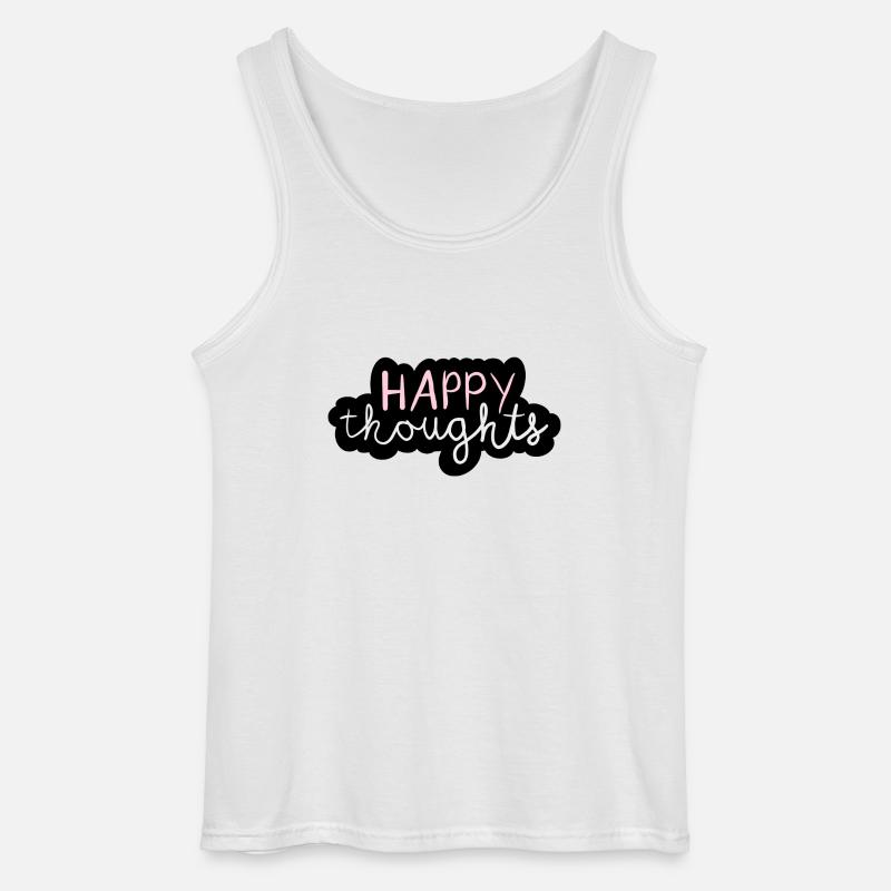 Happy thoughts - Gildan Männer Tank Top - Weiß