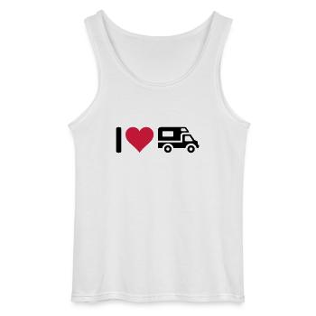 I love camping Wohnmobil - Gildan Männer Tank Top - Weiß - Vorne - AI Model Male 185 dark (185cm)