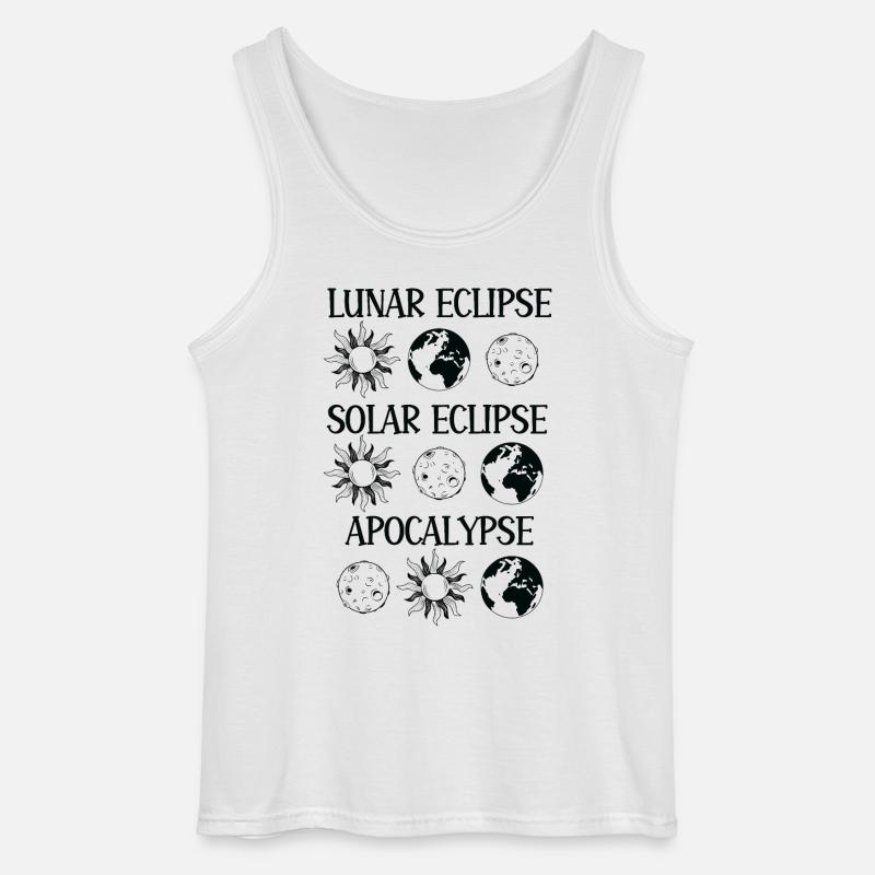 Lunar Eclipse Solar Eclipse Apocalypse - Gildan Men’s Tank Top - white