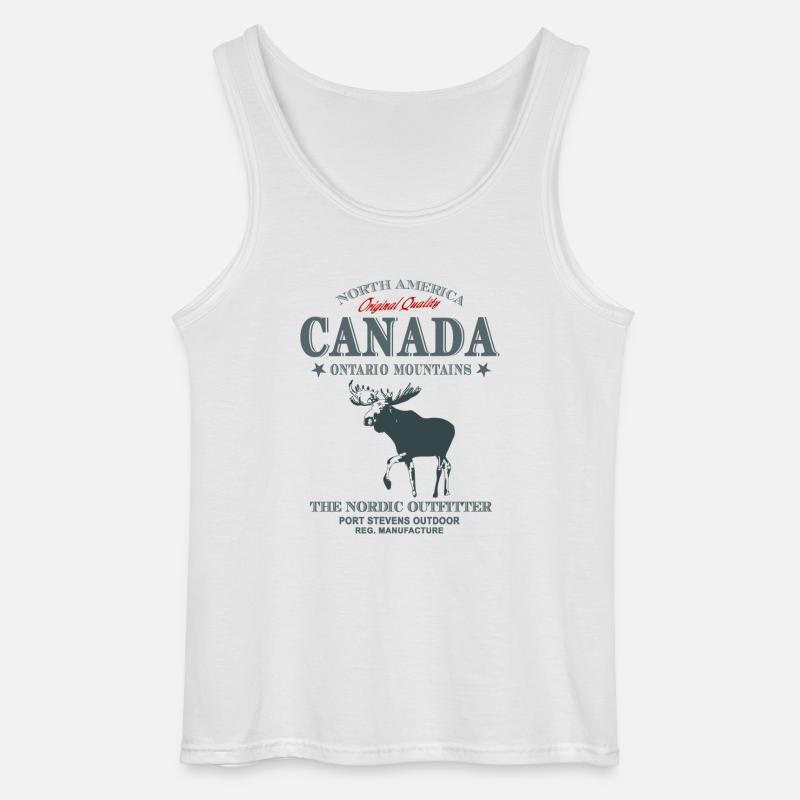 Canada - Moose - Elch - Gildan Männer Tank Top - Weiß