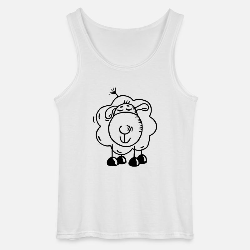 Träumendes Schaf - Gildan Männer Tank Top - Weiß