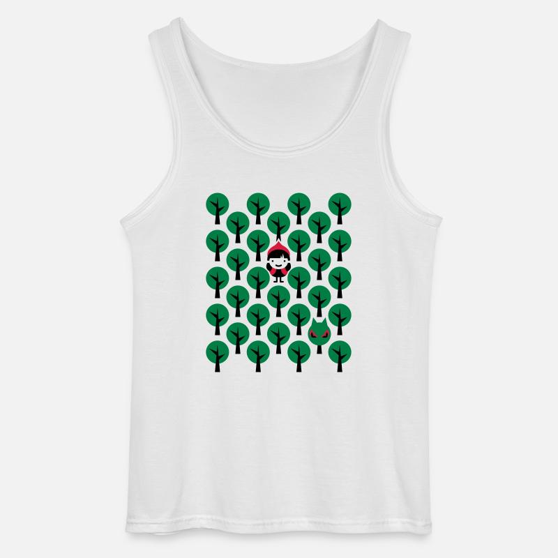 Fairytale - Märchen - Rotkäppchen - Wolf - Grafik - Gildan Männer Tank Top - Weiß