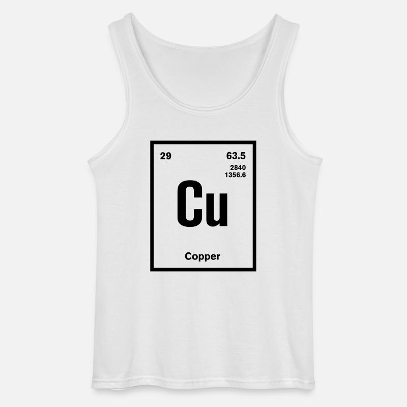 Copper Element im Periodensystem - Gildan Männer Tank Top - Weiß