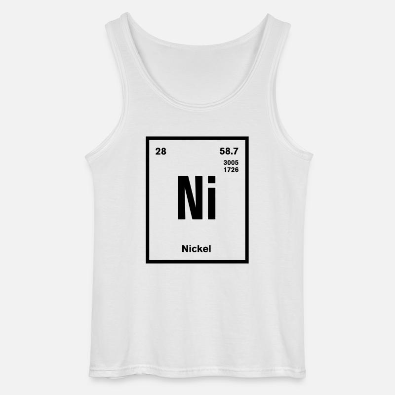 Nickel Element im Periodensystem - Gildan Männer Tank Top - Weiß