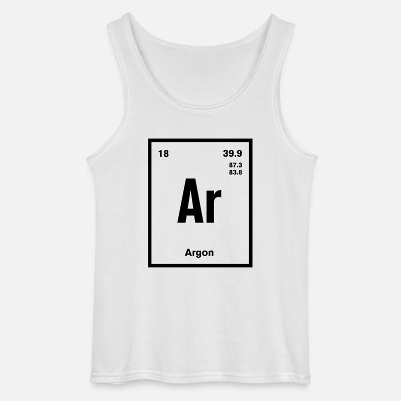 Argon Element im Periodensystem - Gildan Männer Tank Top - Weiß