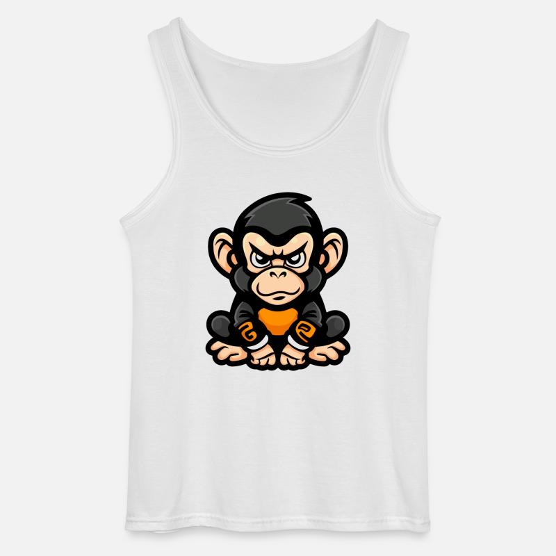 Monkey Comic - Gildan Men’s Tank Top - white
