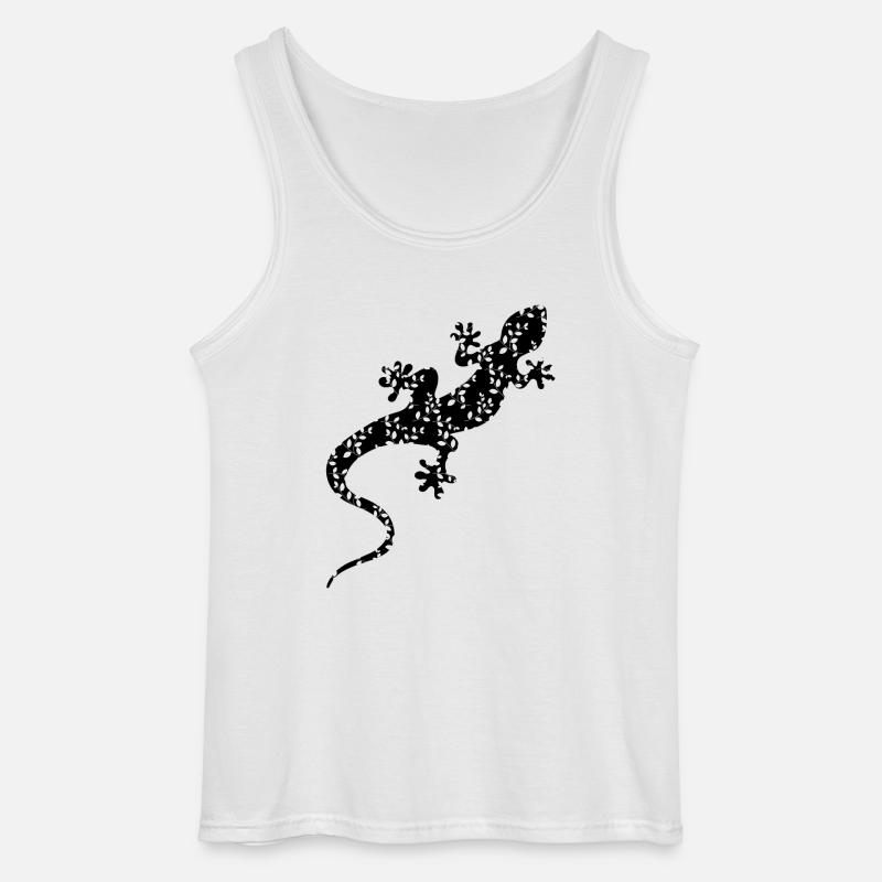 Gemusterte Eidechse - Gildan Männer Tank Top - Weiß
