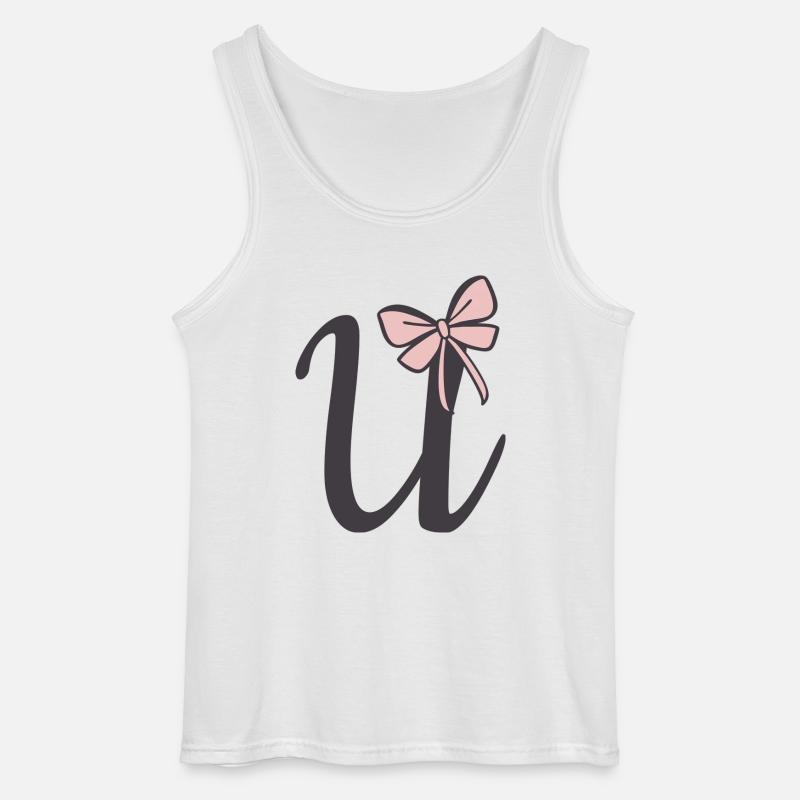 Anfangsbuchstabe U Schleifchen - Gildan Männer Tank Top - Weiß