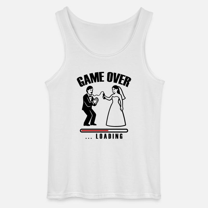Game Over Loading Hochzeit - Gildan Männer Tank Top - Weiß