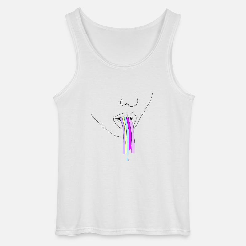 rainbow - Gildan Männer Tank Top - Weiß