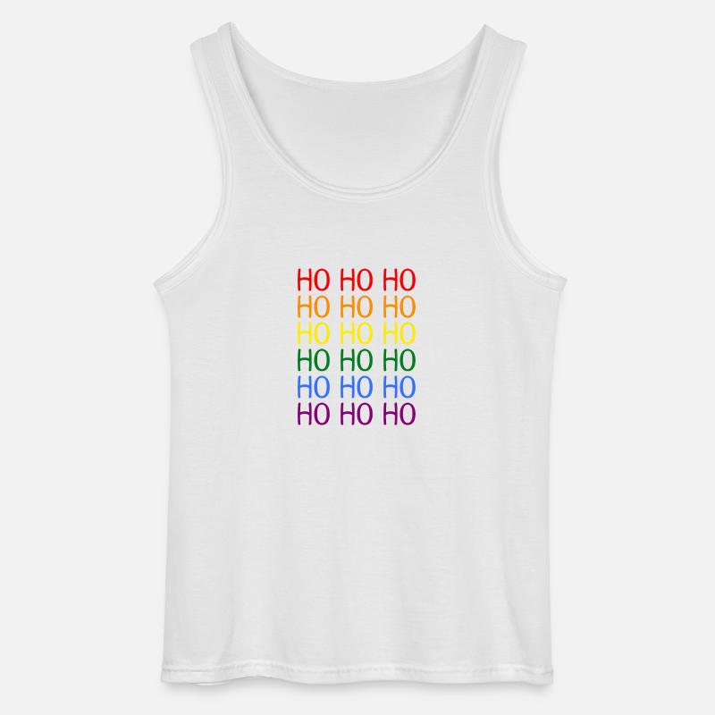 Hohoho Regenbogen LGBT - Gildan Männer Tank Top - Weiß