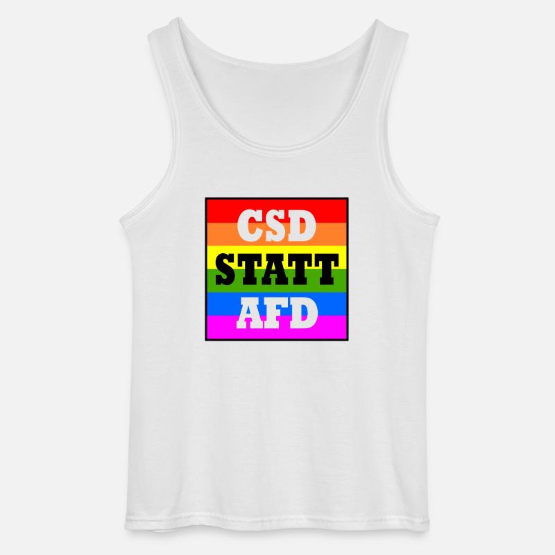 Csd statt afd - Gildan Männer Tank Top - Weiß