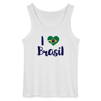 I love Brasil - Débardeur Gildan Homme - blanc - Devant - AI Model Male 185 dark (185cm)