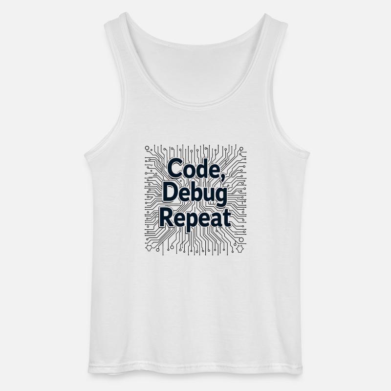 Code Debug Repeat - Software Engineer - Gildan Männer Tank Top - Weiß